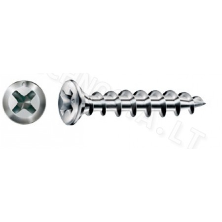 Sraigtas PVC langams d=4mm L=16mm-55mm | Tvirtinimo detalės Sraigtas PVC langams d=4mm L=16mm-55mm | Technosta - tvirtinimo detalės